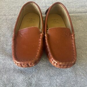JANIE AND JACK Brown Leather Driving Loafers Size 10